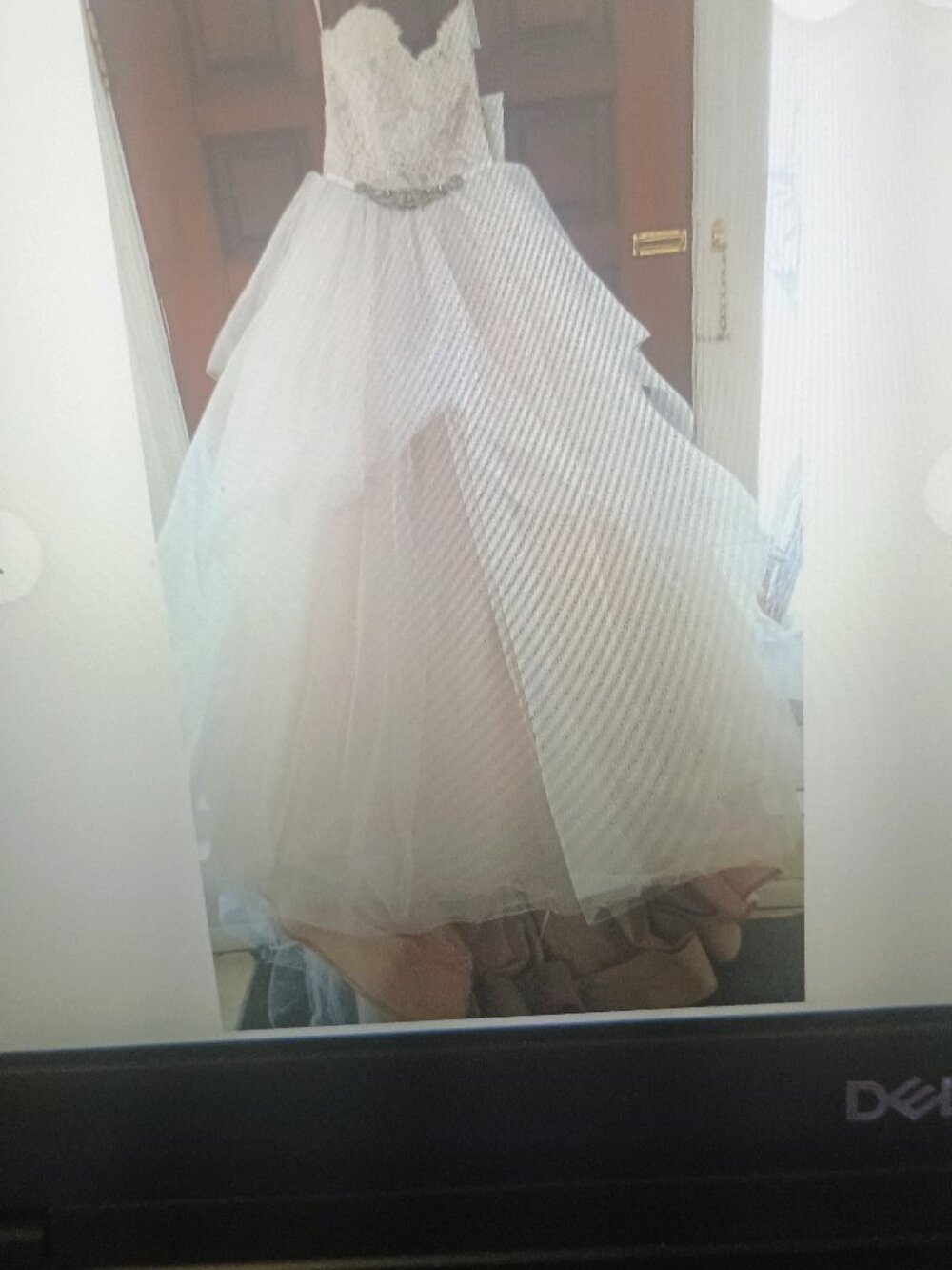 Alvina Valenta Wedding Dress, off white, hand made, Designer. size 6
